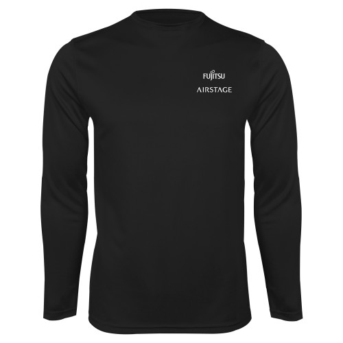  Black Performance Long Sleeve Shirt - Fujitsu Airstage Vertical
