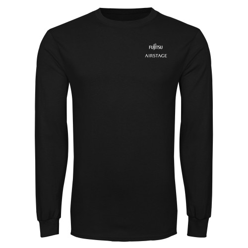  Black Long Sleeve T Shirt - Fujitsu Airstage Vertical