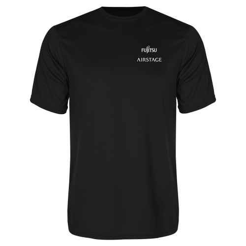  Black Performance Tee - Fujitsu Airstage Vertical