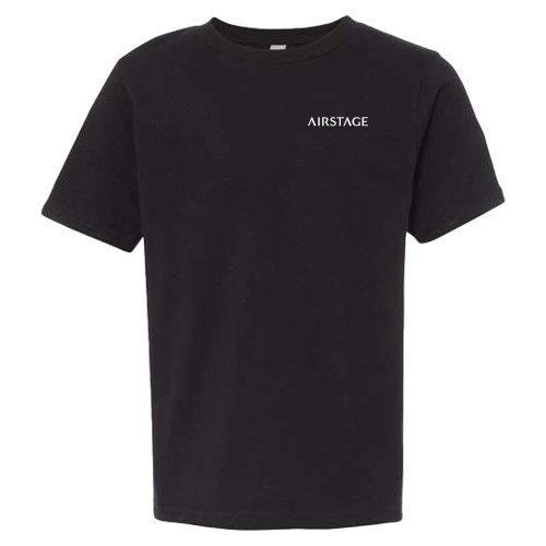  Next Level Youth Black Cotton Tee - Fujitsu Airstage Vertical