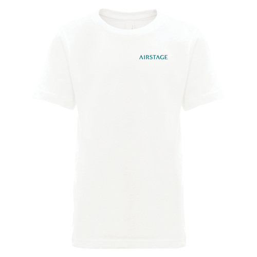  Next Level Youth White Cotton Tee - Fujitsu Airstage Vertical