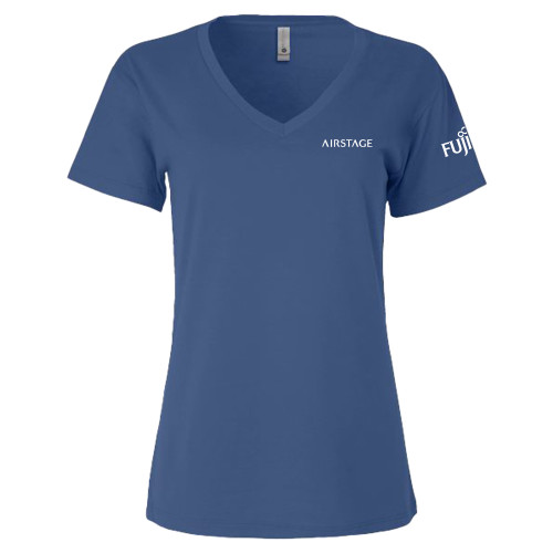  Next Level Womens Royal Cotton V Neck Tee - Fujitsu Airstage Vertical