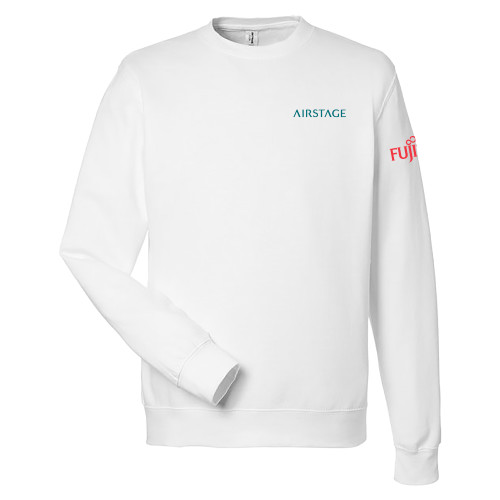  Just Hoods Arctic White College Fleece Crew - Fujitsu Airstage Vertical
