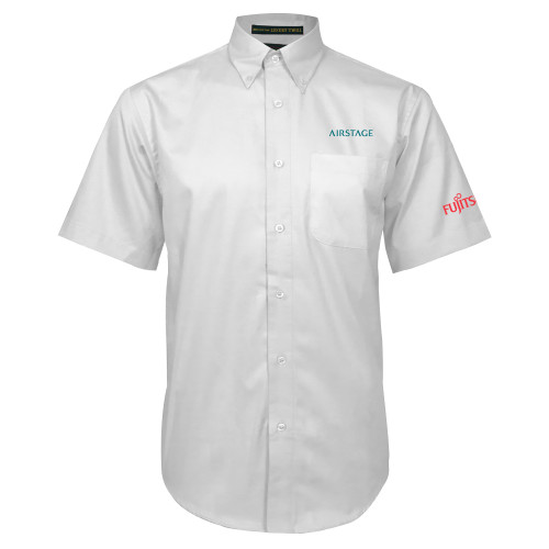  White Twill Button Down Short Sleeve - Fujitsu Airstage Vertical