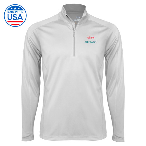  Syntrel White Interlock 1/4 Zip - Fujitsu Airstage Vertical