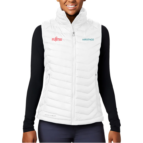  Columbia Womens White Powder Lite Vest - Fujitsu Airstage Vertical