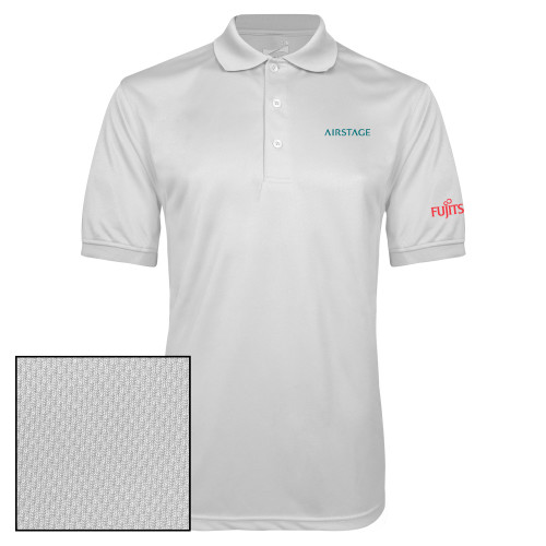  White Dry Mesh Polo - Fujitsu Airstage Vertical