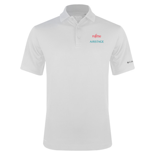  Columbia White Omni Wick Drive Polo - Fujitsu Airstage Vertical