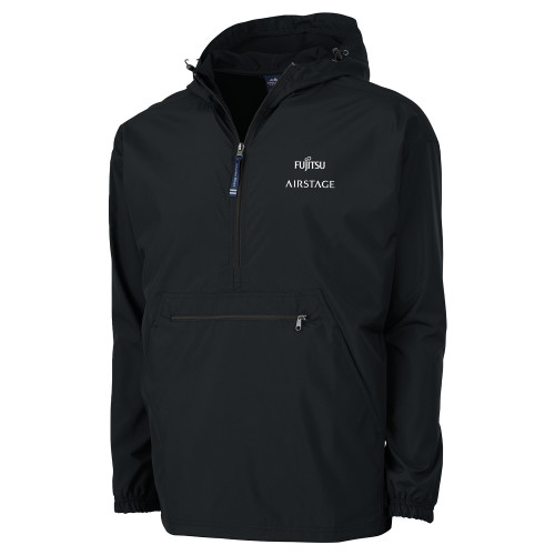  Charles River Black Pack N Go Pullover Rain Jacket - Fujitsu Airstage Vertical