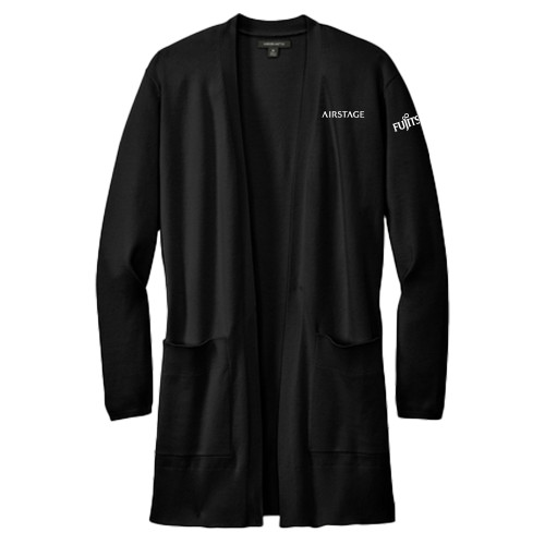  Mercer + Mettle Womens Black Open Front Cardigan Sweater - Fujitsu Airstage Vertical