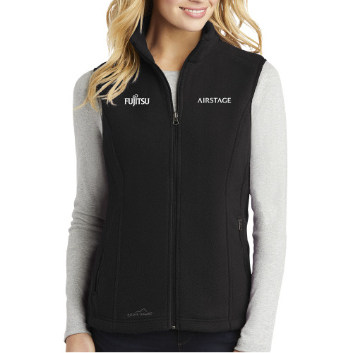  Eddie Bauer Womens Black Fleece Vest - Fujitsu Airstage Vertical