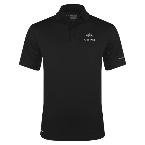  Columbia Black Omni Wick Drive Polo - Fujitsu Airstage Vertical