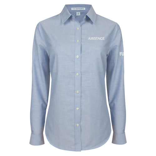 Womens Light Blue Oxford Button Down - Fujitsu Airstage Vertical