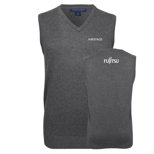  Charcoal VNeck Sweater Vest - Fujitsu Airstage Vertical
