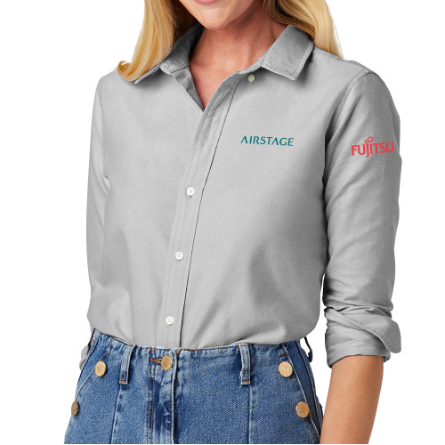  Brooks Brothers Womens Windsor Grey Casual Oxford Cloth Shirt - Fujitsu Airstage Vertical