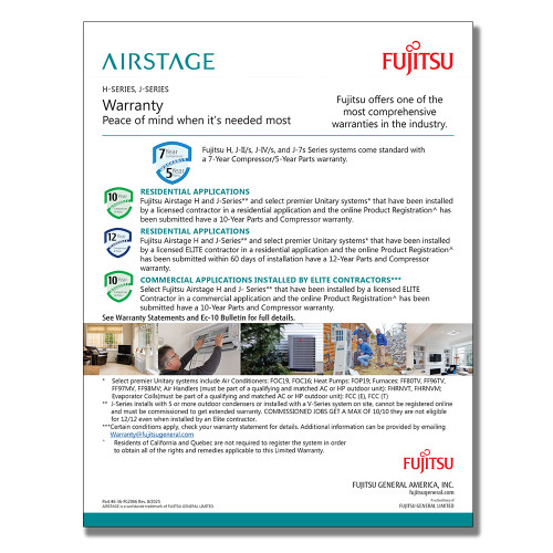  Warranty 1 page Sell Sheet