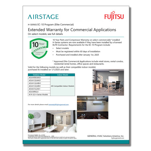 Elite Commercial 10 Year Warranty 1 page ENGLISH Sell Sheet