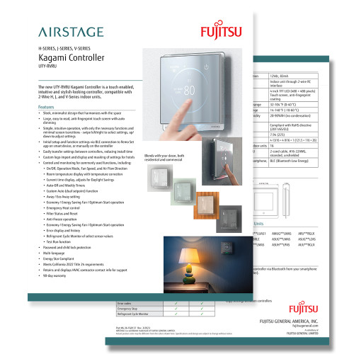  Airstage Kagami Controller 2 page Sell Sheet