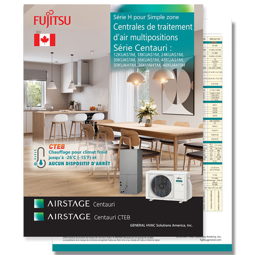  H Series Multi Position Air Handling Unit 4 page French Canadian Brochure