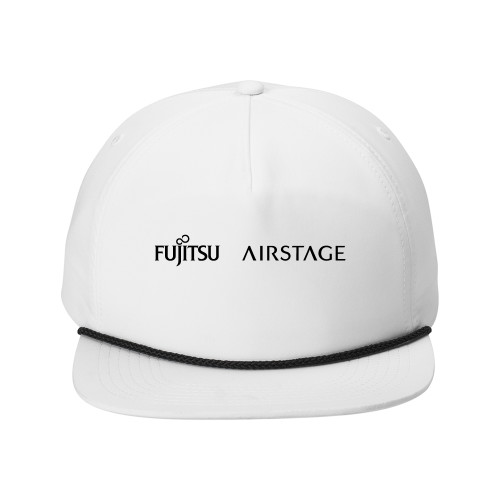  Retro White/Black Rope Cap - Fujitsu Airstage Horizontal