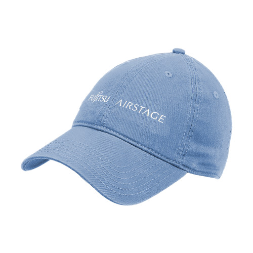  Light Blue Unstructured Adjustable Low Profile Hat - Fujitsu Airstage Horizontal