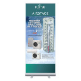 33.5 x 80 Vertical Banner including Silver Retractable Banner Stand-Celsius