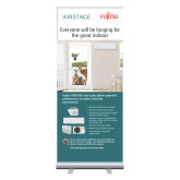 33.5 x 80 Vertical Banner including Silver Retractable Banner Stand-Great Indoors