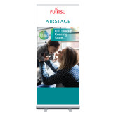 33.5 x 80 Vertical Banner including Silver Retractable Banner Stand-R-32