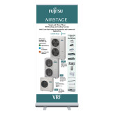 33.5 x 80 Vertical Banner including Silver Retractable Banner Stand-J-Series 3 Models