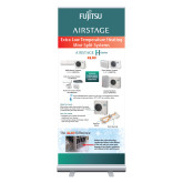 33.5 x 80 Vertical Banner including Silver Retractable Banner Stand-XLTH