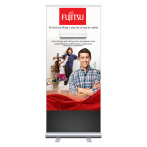 33.5 x 80 Vertical Banner including Silver Retractable Banner Stand-Consumer-Easy Control