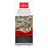 33.5 x 80 Vertical Banner including Silver Retractable Banner Stand-Consumer Multi-Zone