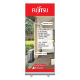 33.5 x 80 Vertical Banner including Silver Retractable Banner Stand-Consumer Cutaway