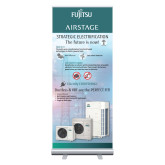 33.5 x 80 Vertical Banner including Silver Retractable Banner Stand-Strategic Electrification