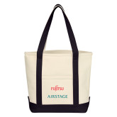 Cotton Canvas Natural/Black Tote Bag-Fujitsu Airstage Vertical