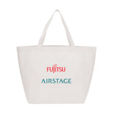 Yaya Non Woven White Shopper Tote-Fujitsu Airstage Vertical