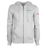 ENZA Womens White Fleece Full Zip Hoodie-Airstage