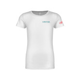 Next Level Girls White Fashion Fit T Shirt-Airstage