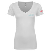 Next Level Womens White Ideal V Tee-Airstage