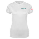 Womens White Performance Tee-Airstage