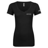 Next Level Womens Black Ideal V Tee-Airstage