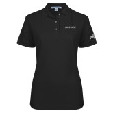 Womens Silk Touch Black Pique Polo-Airstage