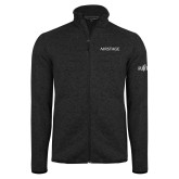 Black Heather  Sweater Fleece Jacket-Airstage