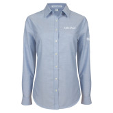 Womens Light Blue Oxford Button Down -Airstage