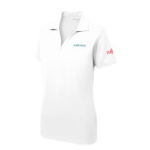 Womens White Dry Mesh Polo-Airstage