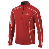 Fujitsu Columbia Red Omni Wick Shotgun 1/4 Zip-Fujitsu