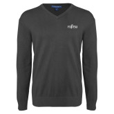 Fujitsu Charcoal Heather VNeck Sweater-Fujitsu