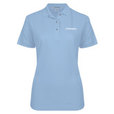 Fujitsu Womens Silk Touch Light Blue Pique Polo-Westinghouse