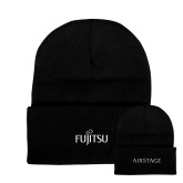 Black Knit Beanie w/Cuff-Fujitsu Airstage Horizontal