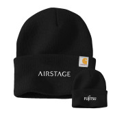 Carhartt Black Knit Beanie w/Cuff-Airstage